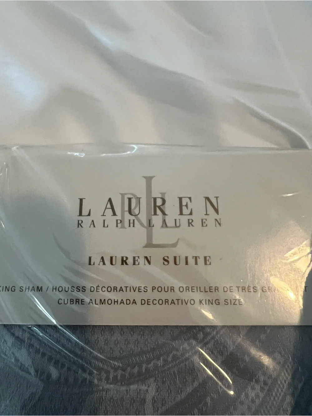 Lauren Ralph Lauren Lauren Suite King Pillow Shams Set of 2 Gray Paisley NEW